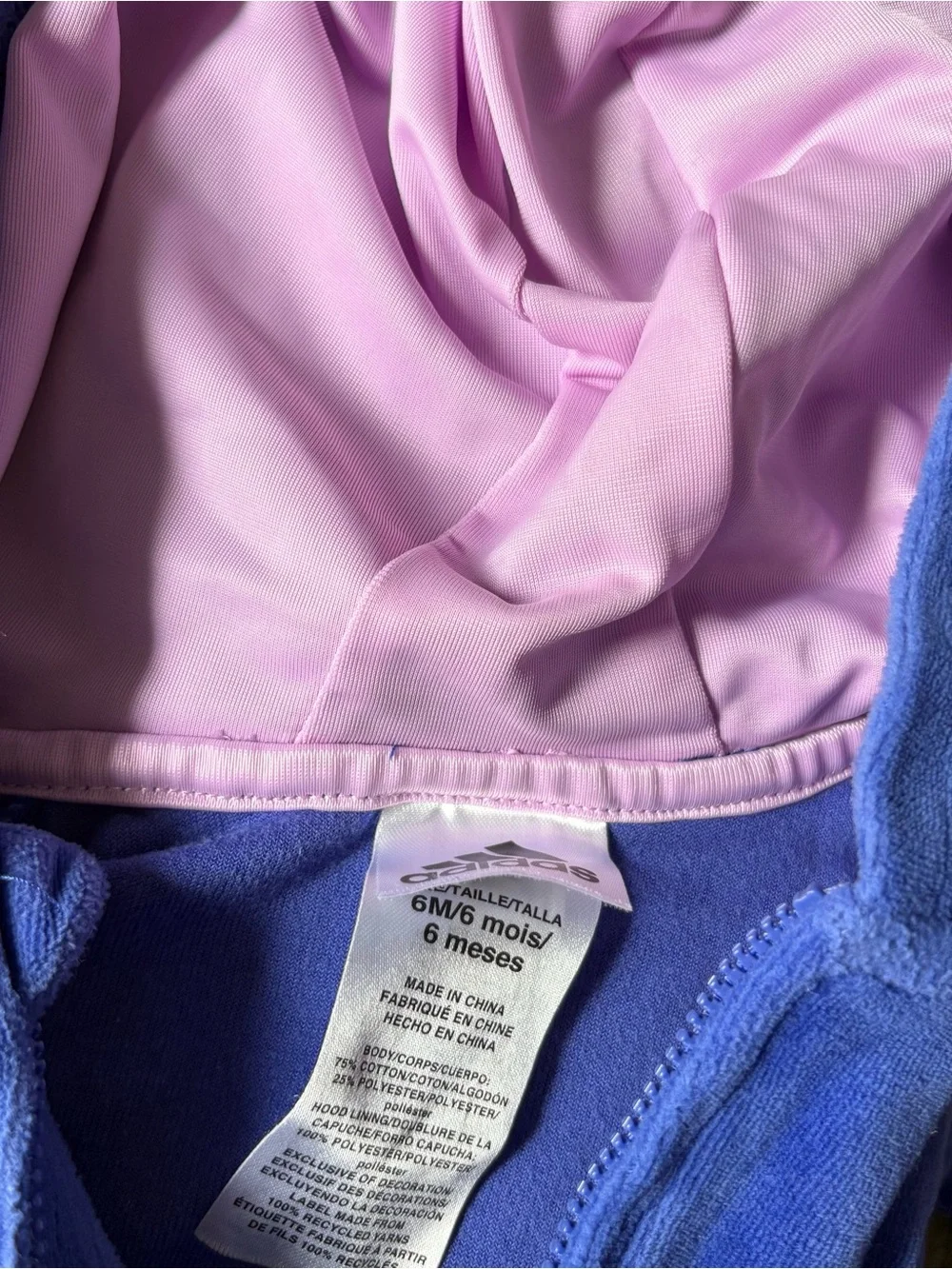 Adidas Baby Velour Hooded Tracksuit
